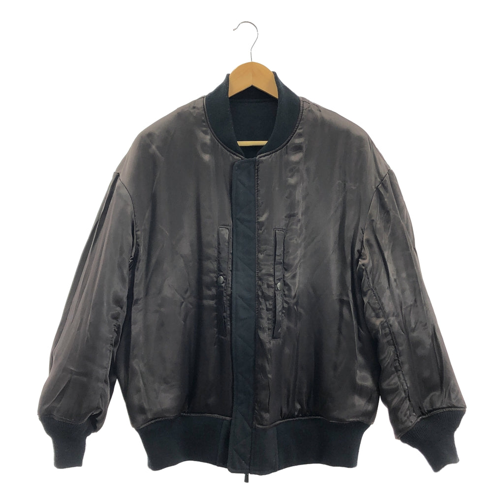 marka / マーカ | 2022AW | PUFFED BOMBER JACKET MA-1 / ウール フライト ジャケット ブルゾン / 総裏地 | 1 | メンズ