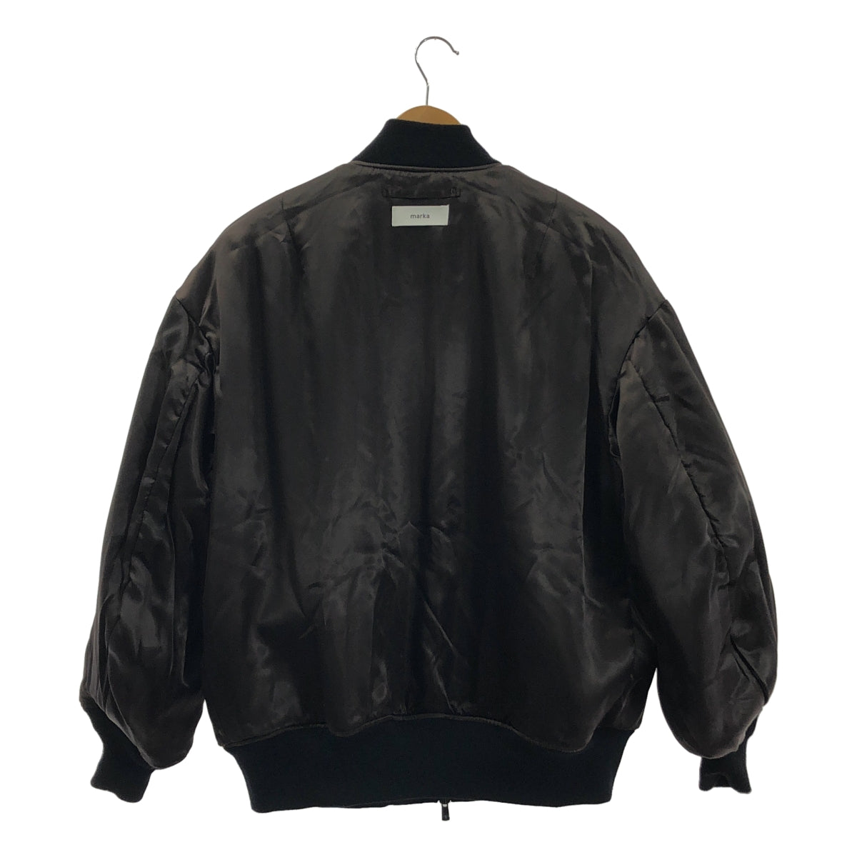 marka / マーカ | 2022AW | PUFFED BOMBER JACKET MA-1 / ウール フライト ジャケット ブルゾン / 総裏地 | 1 | メンズ