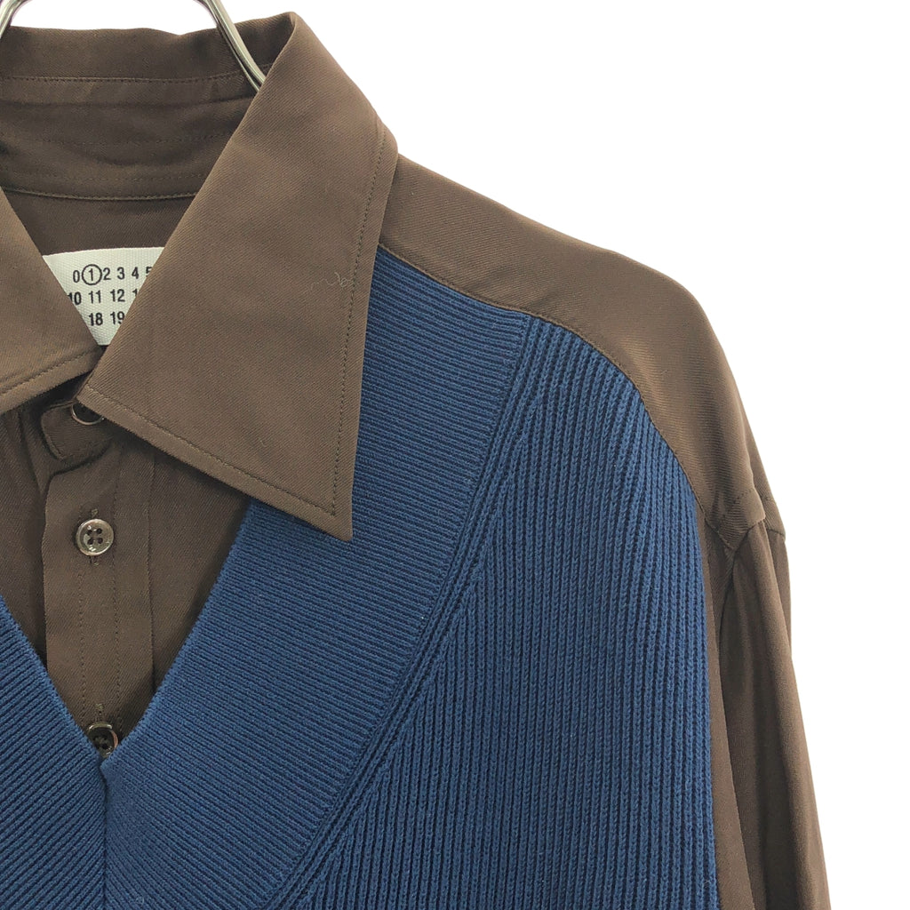 Maison Margiela | 2022 春夏系列 | 超大針織拼接襯衫裙 | 尺寸 38 |