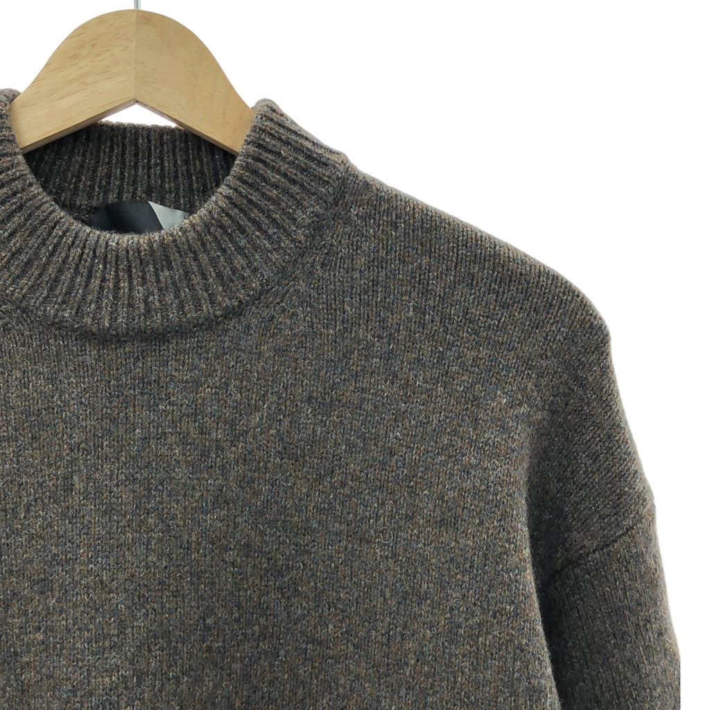 ATON / エイトン | SILTE MOULINE OVERSIZED MOCKNECK SWEATER オーバーサイズド モックネック ウールニット | 02 | ブラウン | レディース