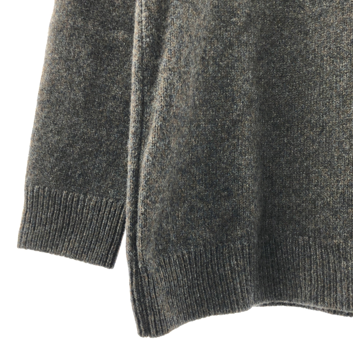 ATON / エイトン | SILTE MOULINE OVERSIZED MOCKNECK SWEATER オーバーサイズド モックネック ウールニット | 02 | ブラウン | レディース