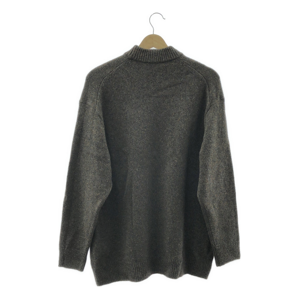 ATON / エイトン | SILTE MOULINE OVERSIZED MOCKNECK SWEATER オーバーサイズド モックネック ウールニット | 02 | ブラウン | レディース