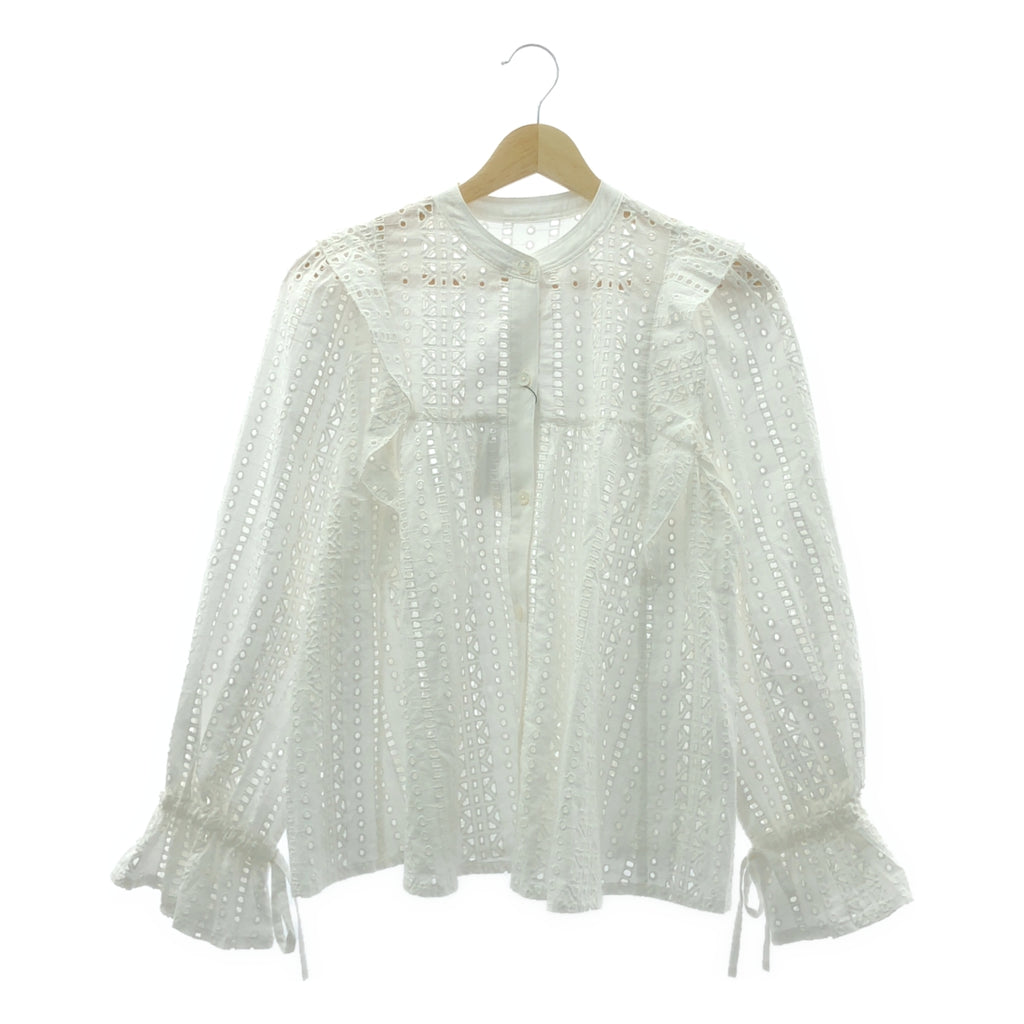 【美品】  RHC Ron Herman / アールエイチシーロンハーマン | 2024SS | Cut Work Blouse カットワーク コットン ブラウス | XS | ホワイト | レディース