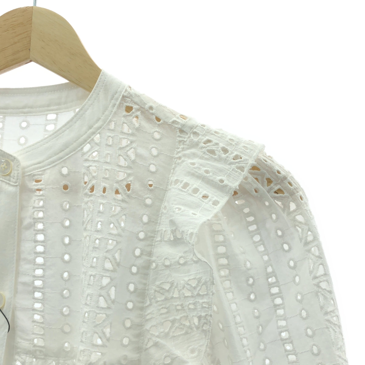 【美品】  RHC Ron Herman / アールエイチシーロンハーマン | 2024SS | Cut Work Blouse カットワーク コットン ブラウス | XS | ホワイト | レディース
