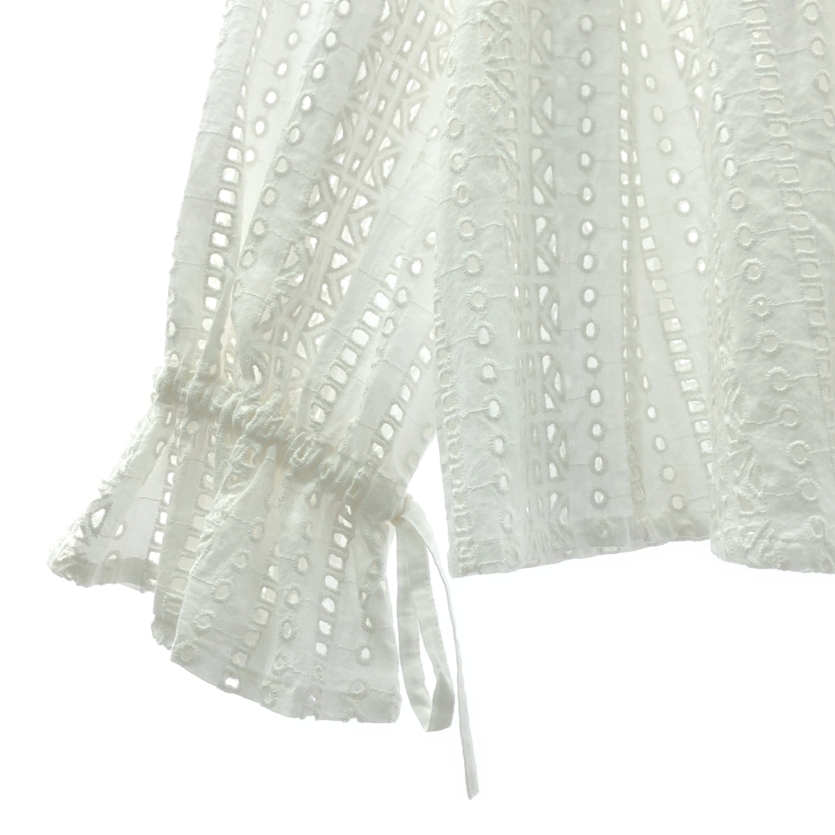 【美品】  RHC Ron Herman / アールエイチシーロンハーマン | 2024SS | Cut Work Blouse カットワーク コットン ブラウス | XS | ホワイト | レディース