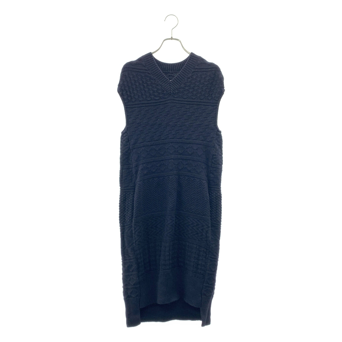 MM6 Maison Martin Margiela / MM6 馬丁馬吉拉時裝屋 | 2012AW | 無袖羊毛針織洋裝 | S | 海軍藍 | 女款