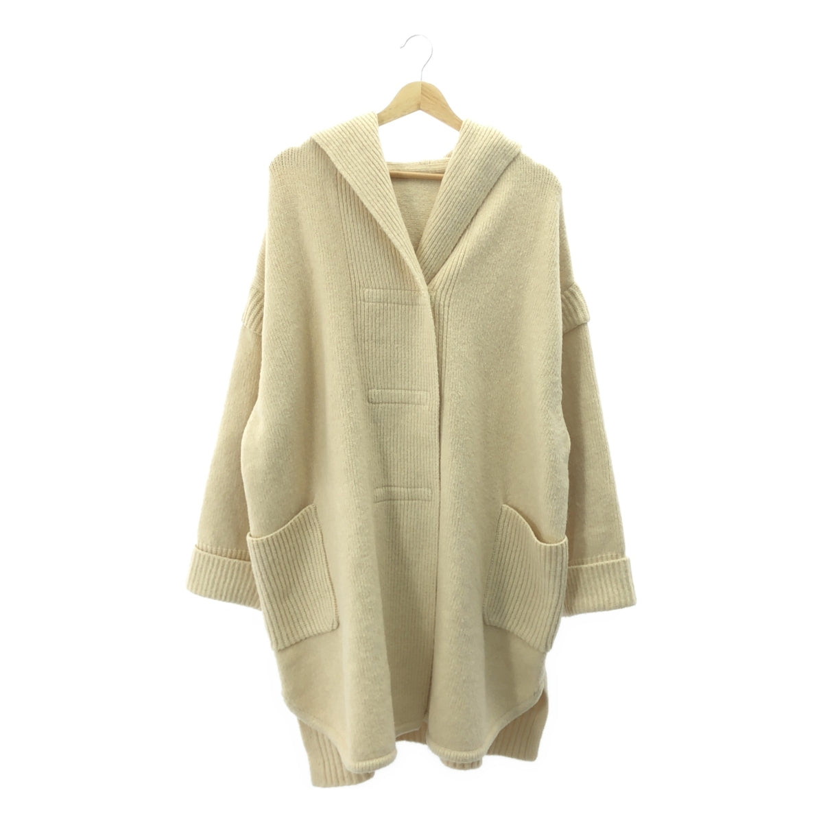 【美品】  ayane / アヤン | スフレ系フーデッドコート | 38 | ベージュ | レディース