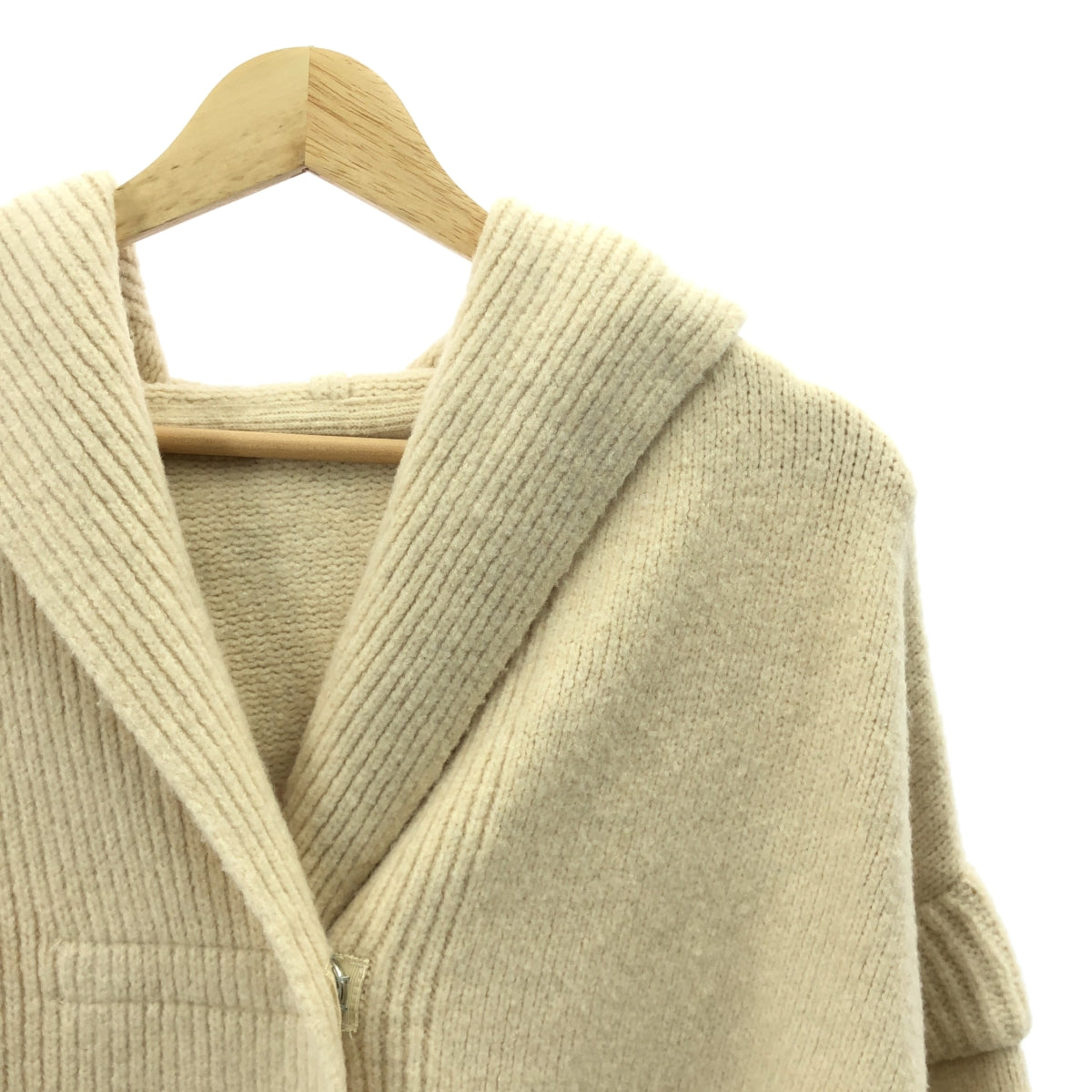 [狀況極佳] ayane / Ayan | Soufflé 連帽大衣 | 尺寸 38 | 米色 | 女款