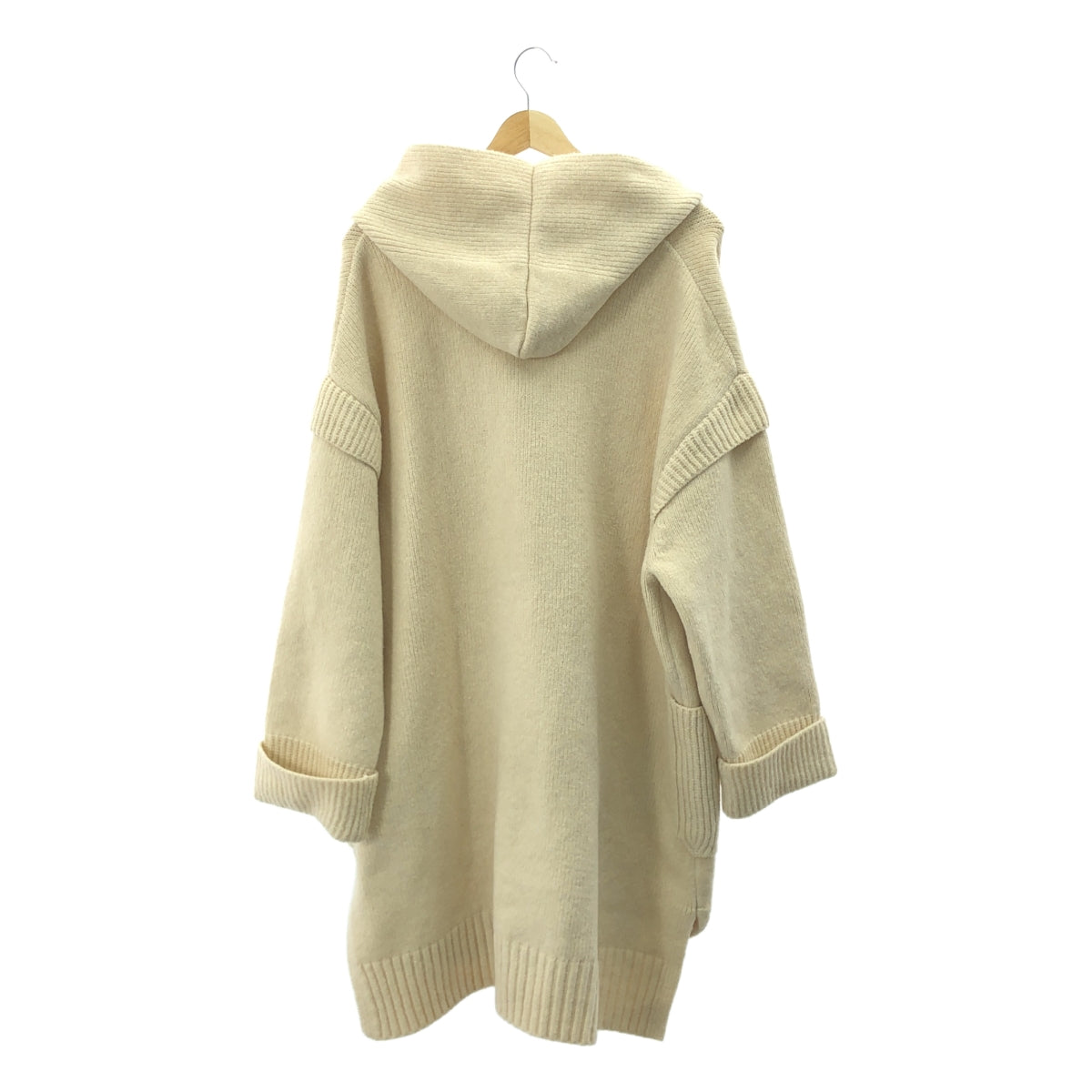 [狀況極佳] ayane / Ayan | Soufflé 連帽大衣 | 尺寸 38 | 米色 | 女款