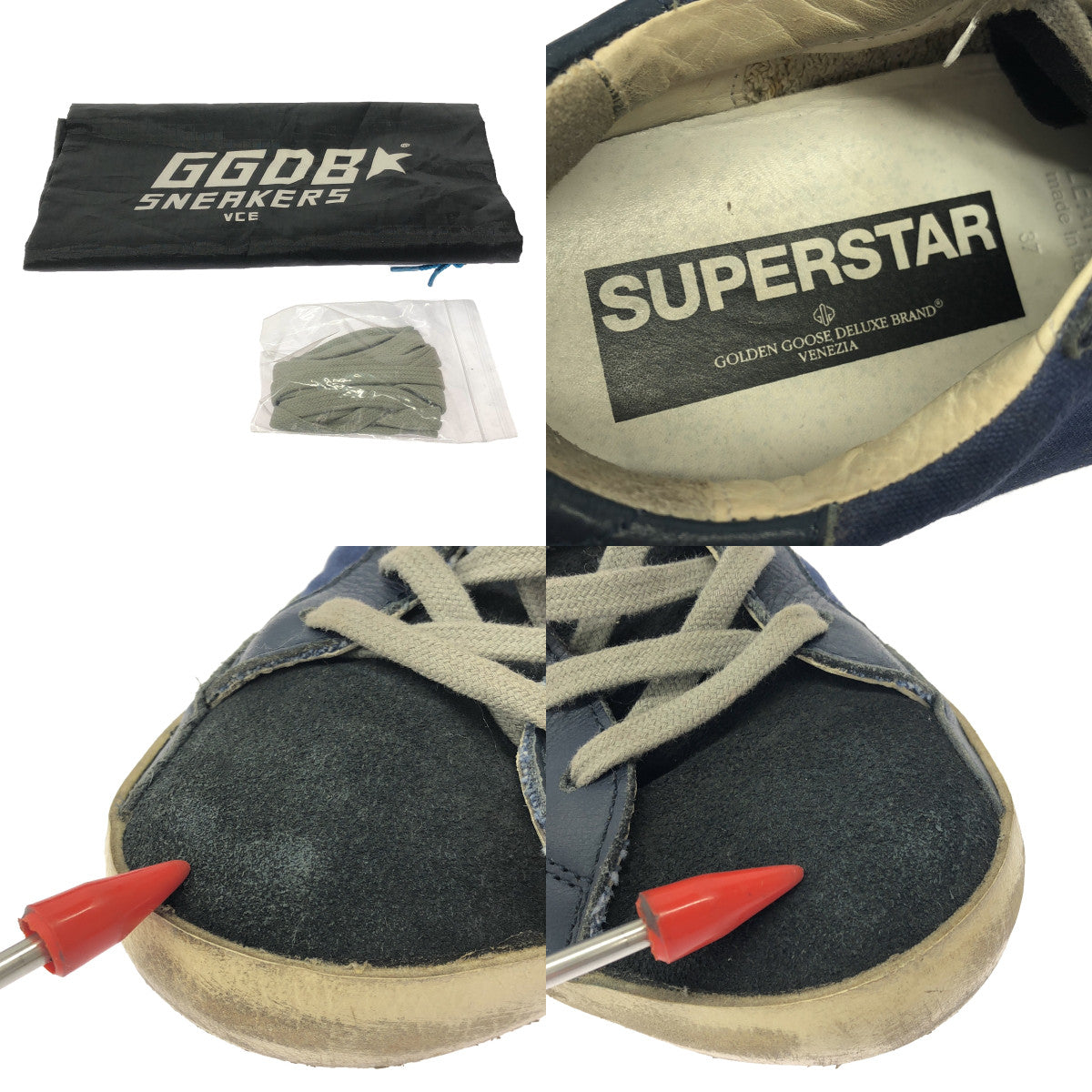 GOLDEN GOOSE / ゴールデングース | SUPER STAR ローカットスニーカー | 37 | インディゴ | レディース
