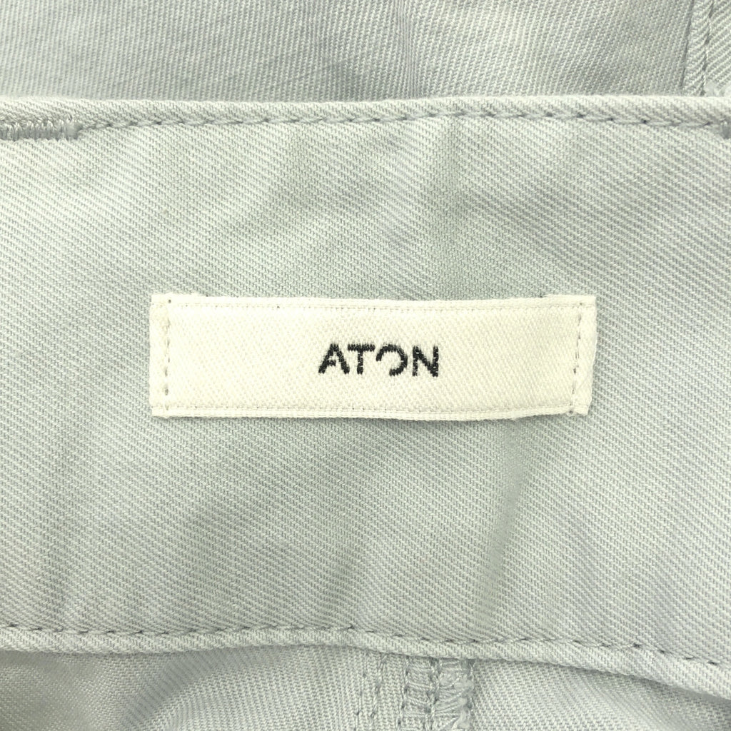 ATON / 에이턴 | 코튼 탁 와이드 슬랙스 팬츠 | 04 | 남성