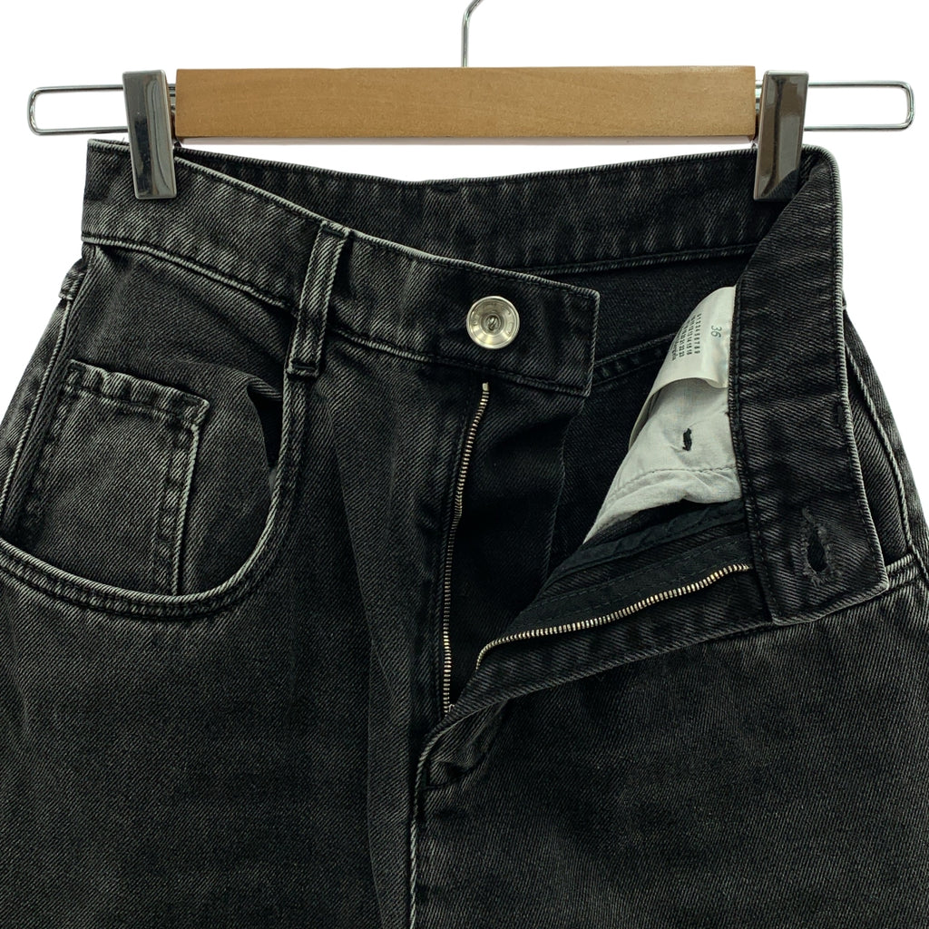 Maison Margiela / メゾンマルジェラ | 2023AW | PANTS 5 POCKETS / スラッシュ ブラック デニムパンツ | 36 | レディース