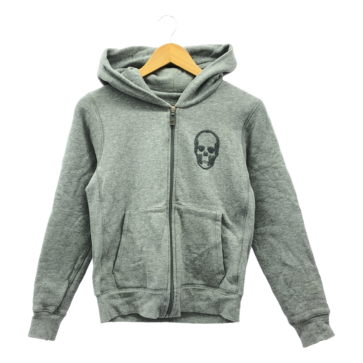 lucien pellat-finet / Lucien Pellat-Finet | Skull Full Zip Sweat Hoodie | S | Grey | Women's