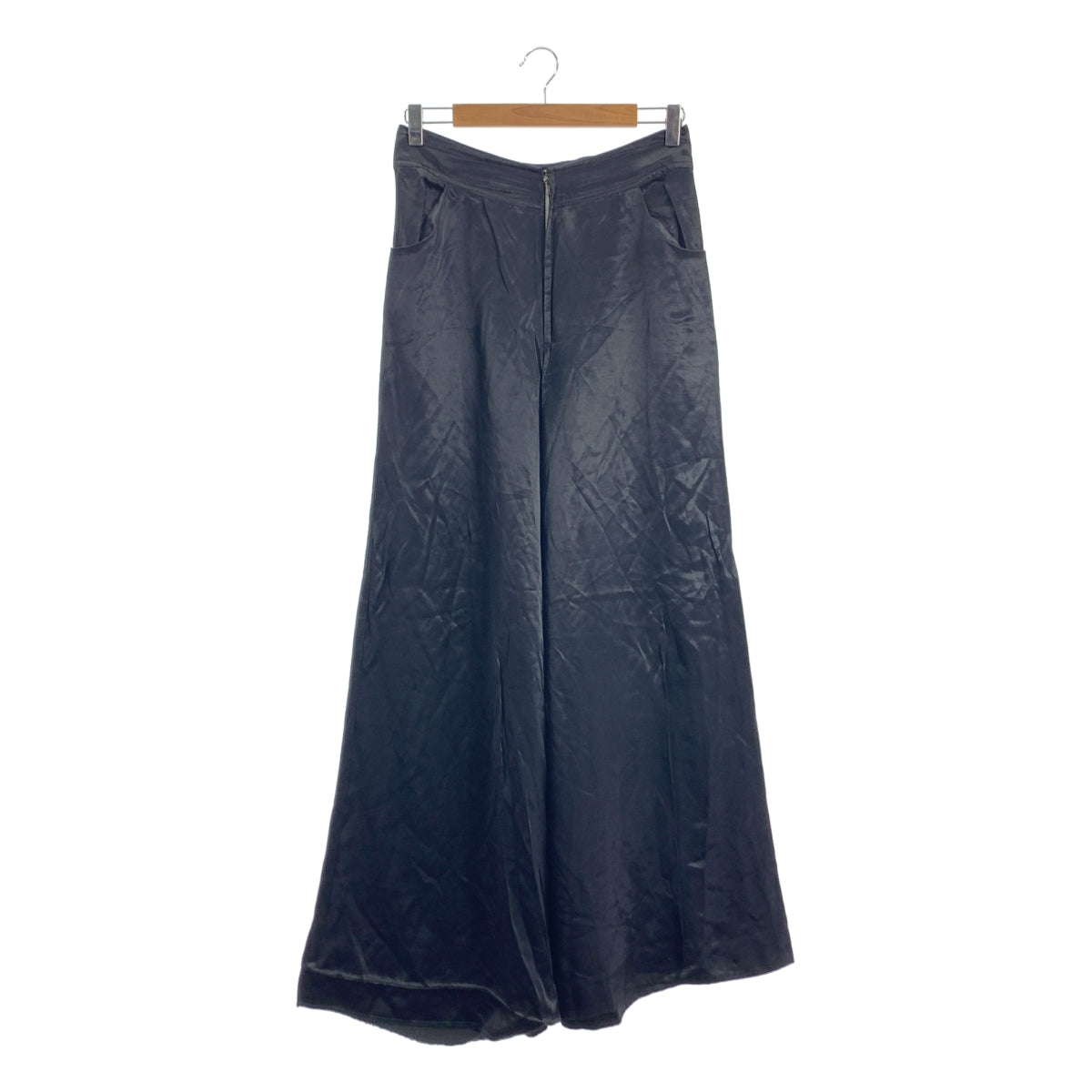 Yohji Yamamoto FEMME / ヨウジヤマモトファム | 1996SS | アセテート レーヨン フレアパンツ | M | ブラック | レディース