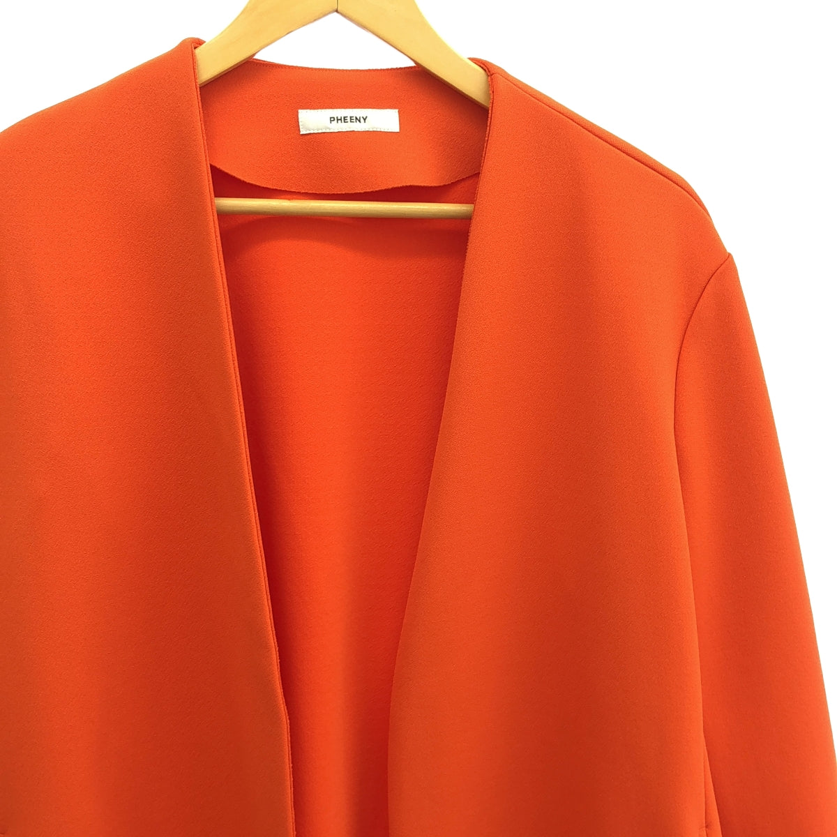 PHEENY / フィーニー | Amunzen jacket ノーカラージャケット | F | オレンジ | レディース
