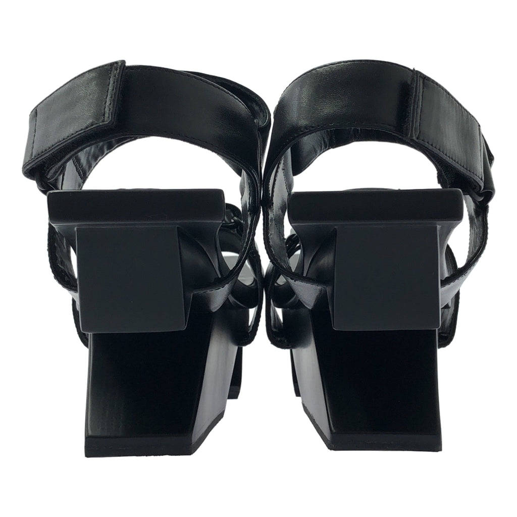 【신품】 UNITED NUDE / 유나이티드 누드 | × ISSEY MIYAKE Rock 스퀘어 샌들 | 37 | 블랙 |