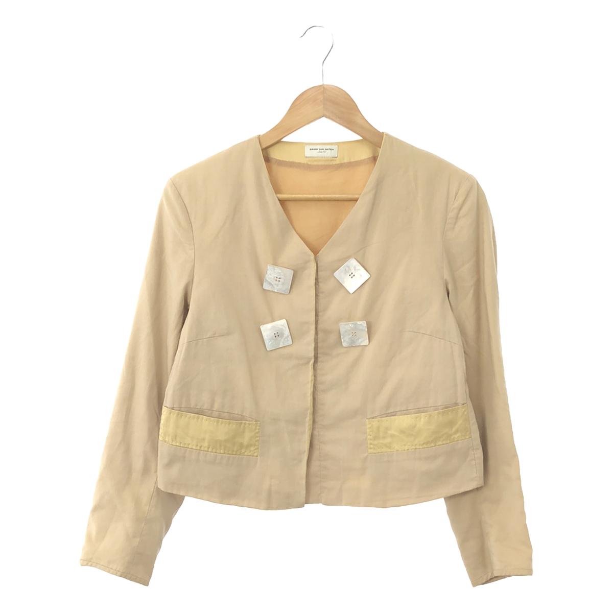 DRIES VAN NOTEN | Shell button no-collar jacket | 40 | Women's