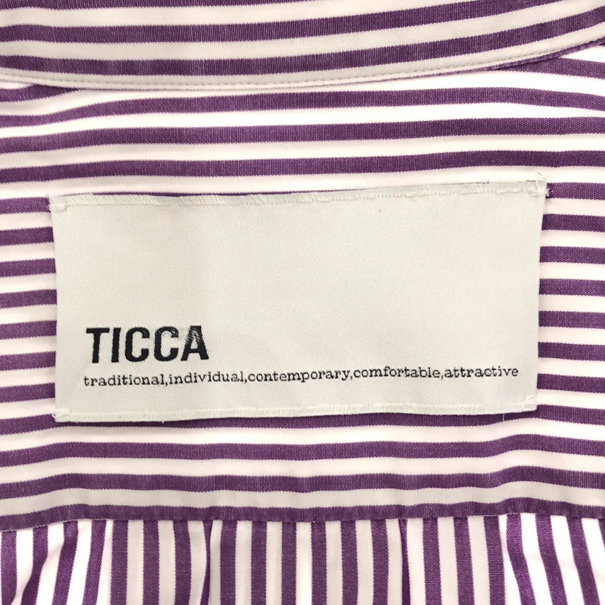 [狀況良好] TICCA |方形長版襯衫 | F |紫色 |女性的