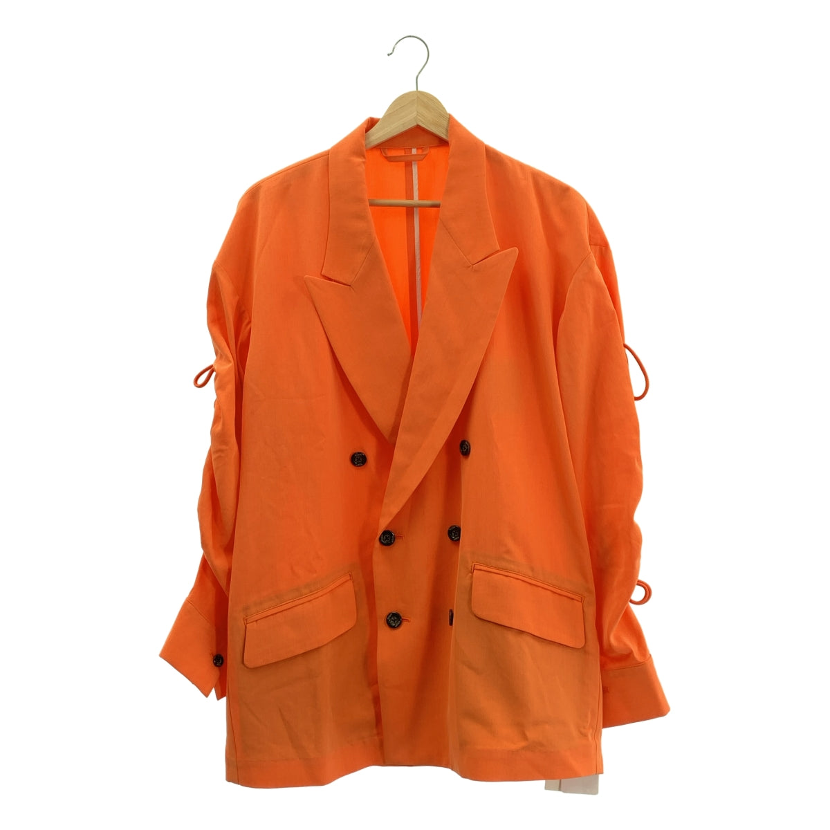 【美品】  UJOH / ウジョー | Gathered Hole Jacket ギャザー ジャケット | 2 | オレンジ | レディース