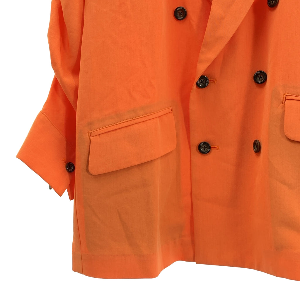 【美品】  UJOH / ウジョー | Gathered Hole Jacket ギャザー ジャケット | 2 | オレンジ | レディース