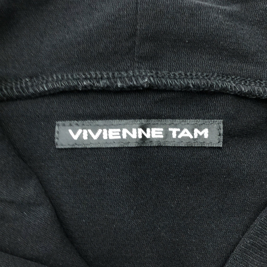 VIVIENNE TAM | 寶石龍刺繡拉鍊連帽衫 | 0 碼 | 黑色 | 女款