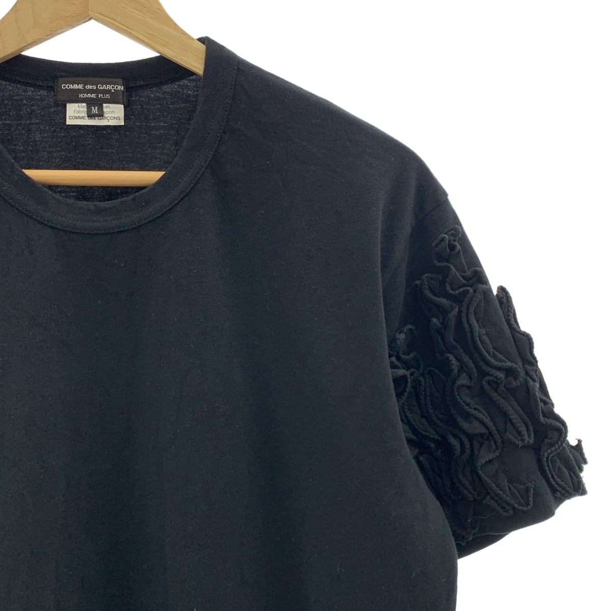 COMME des GARÇONS HOMME PLUS | 2012 春夏 |褶邊 SS T 卹棉質圓領上衣 |尺寸 M |