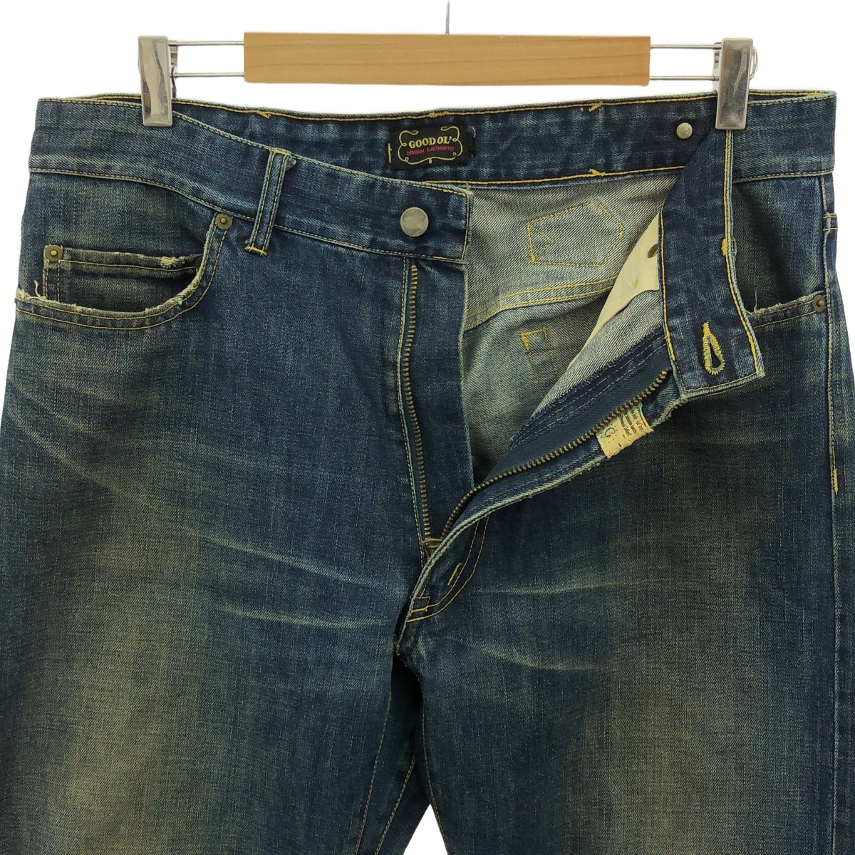 GOOD'OL |復古後腰鑲邊牛仔褲 | L |靛藍 |男士