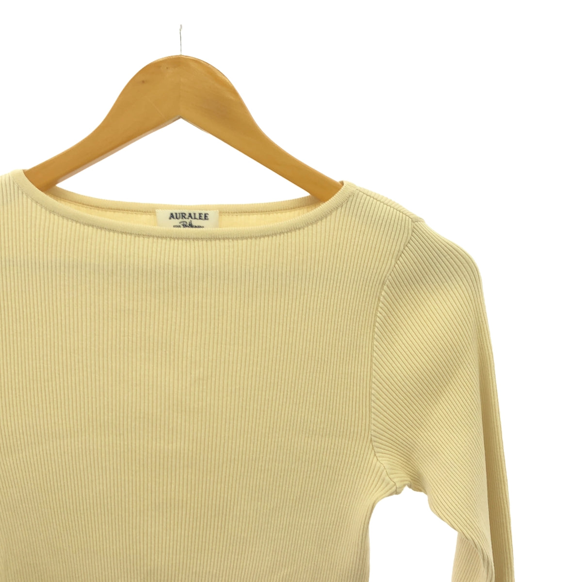 AURALEE / オーラリー | × Ron Herman Giza Boat Neck Pullover リブ カットソー |