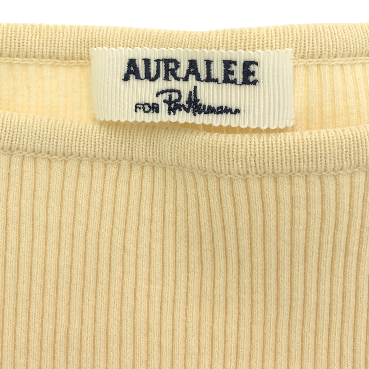 AURALEE / オーラリー | × Ron Herman Giza Boat Neck Pullover リブ カットソー |