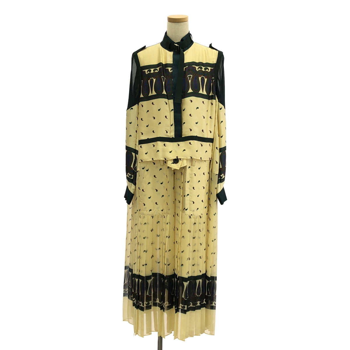 sacai / 사카이 | Paisley Printed Dress 페이즐리 프린트 / 주름 드레스 원피스 | 1 | 여성