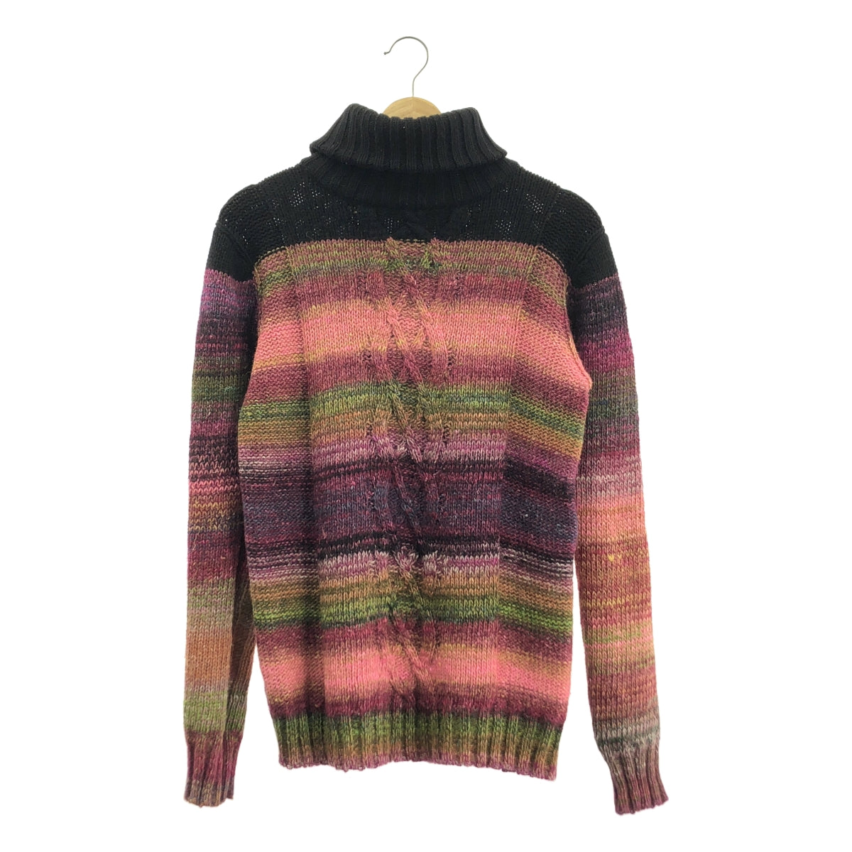 德賴斯·範諾頓 | 羊毛漸變絞花高領毛衣 | M碼 | 男士