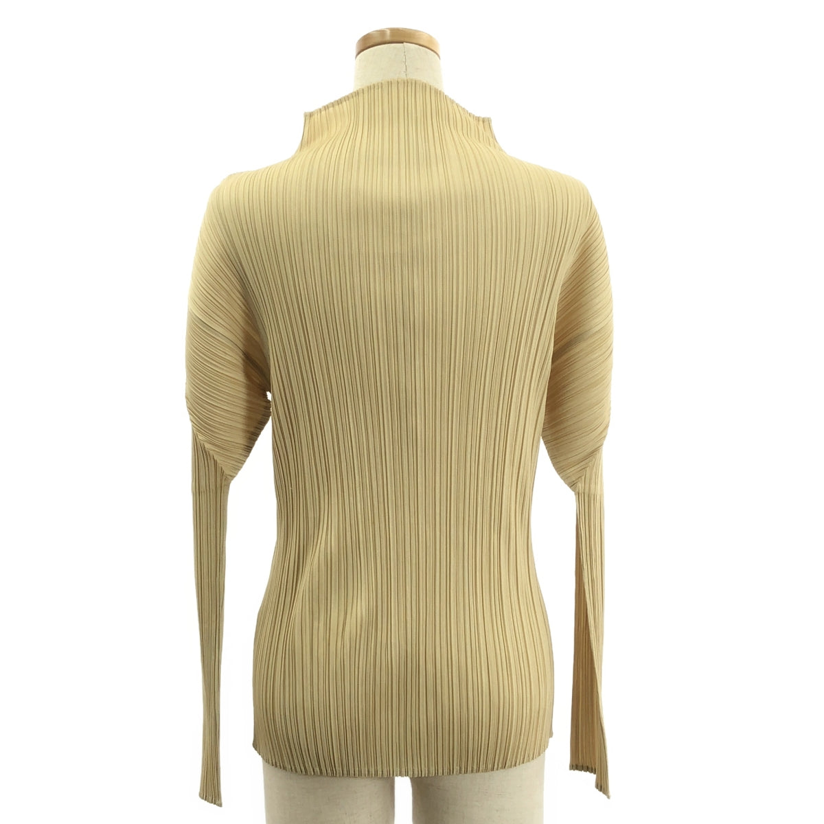PLEATS PLEASE ISSEY MIYAKE / プリーツプリーズイッセイミヤケ | ハイネック プルオーバー トップス | 3 | ベージュ | レディース