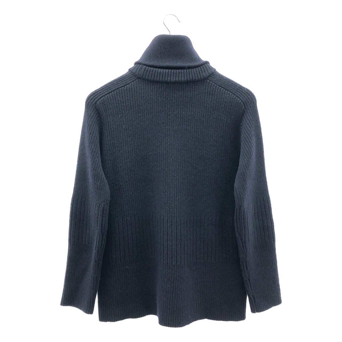 ARCHI / アーキ | RIB KNIT ZIP PULLOVER / レイヤードネック リブ ハーフジップ ニット プルオーバー | S | ダークネイビー | レディース