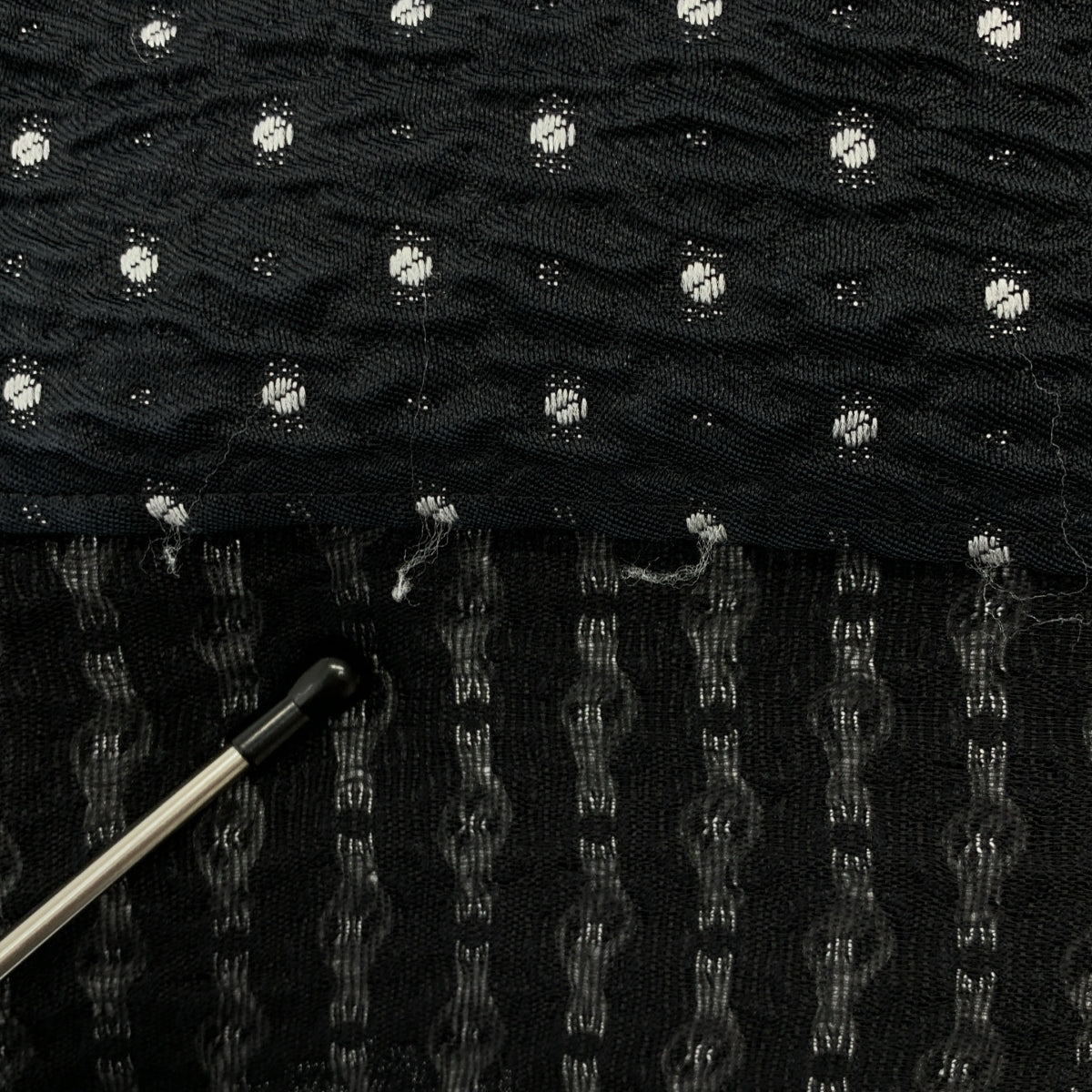 Bluelea / ブルレア | Dot Jacquard suspenders skirt ジャガード サスペンダー スカート | S | ブラック/ホワイト | レディース