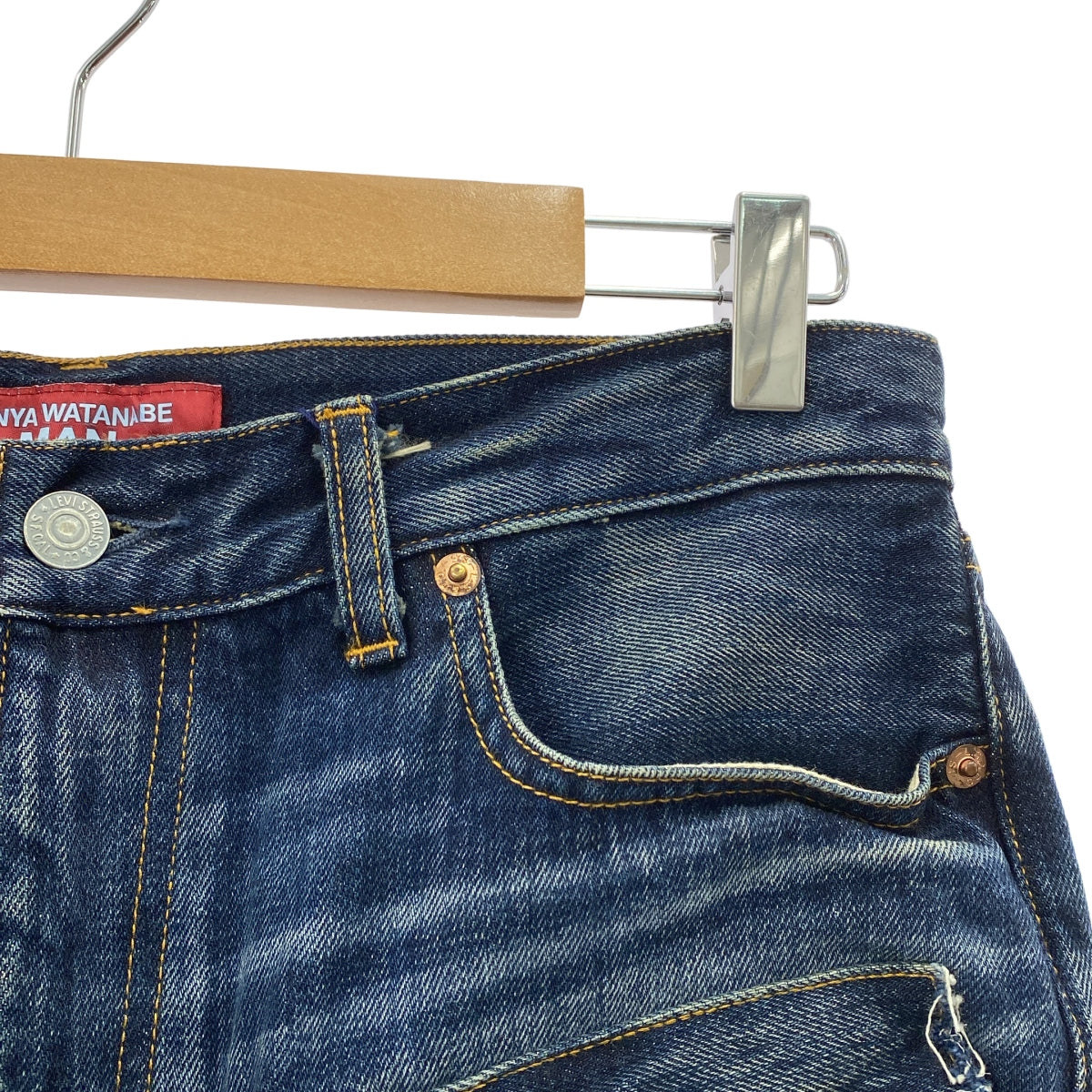 [狀況極佳] JUNYA WATANABE MAN | 2025 春夏 | x Levi's | 雙腰對接牛仔褲 | M碼 | 靛藍 | 男款