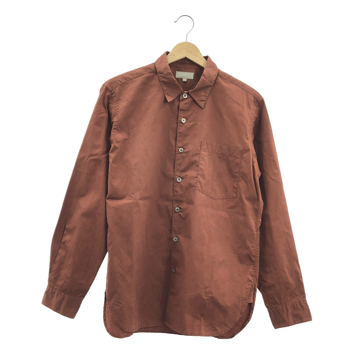 MARGARET HOWELL / マーガレットハウエル | コットン レギュラーカラー シャツ | S | ブラウン | メンズ