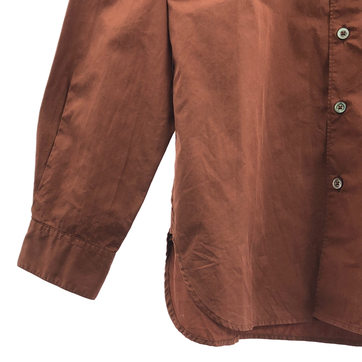 MARGARET HOWELL / マーガレットハウエル | コットン レギュラーカラー シャツ | S | ブラウン | メンズ