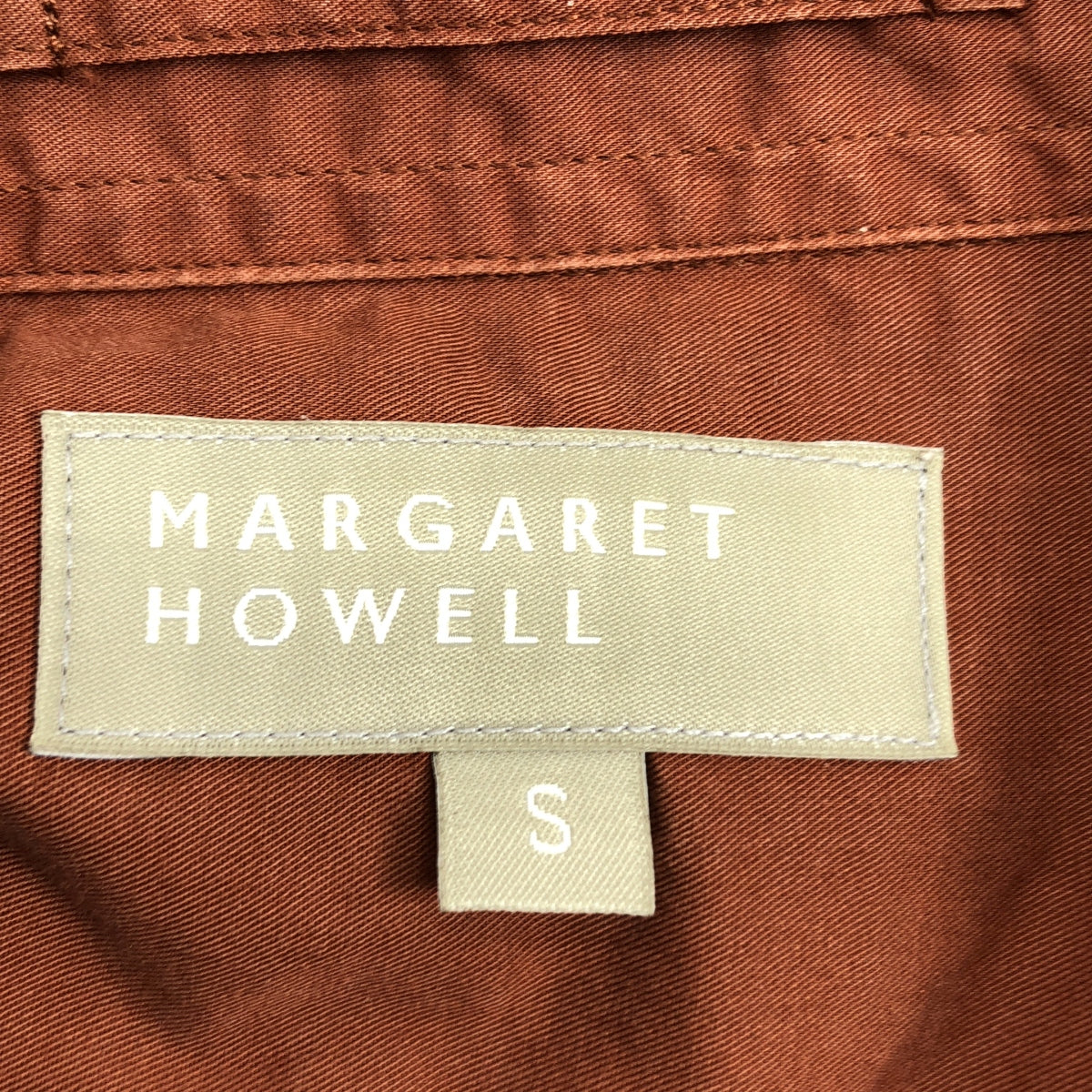 MARGARET HOWELL / マーガレットハウエル | コットン レギュラーカラー シャツ | S | ブラウン | メンズ