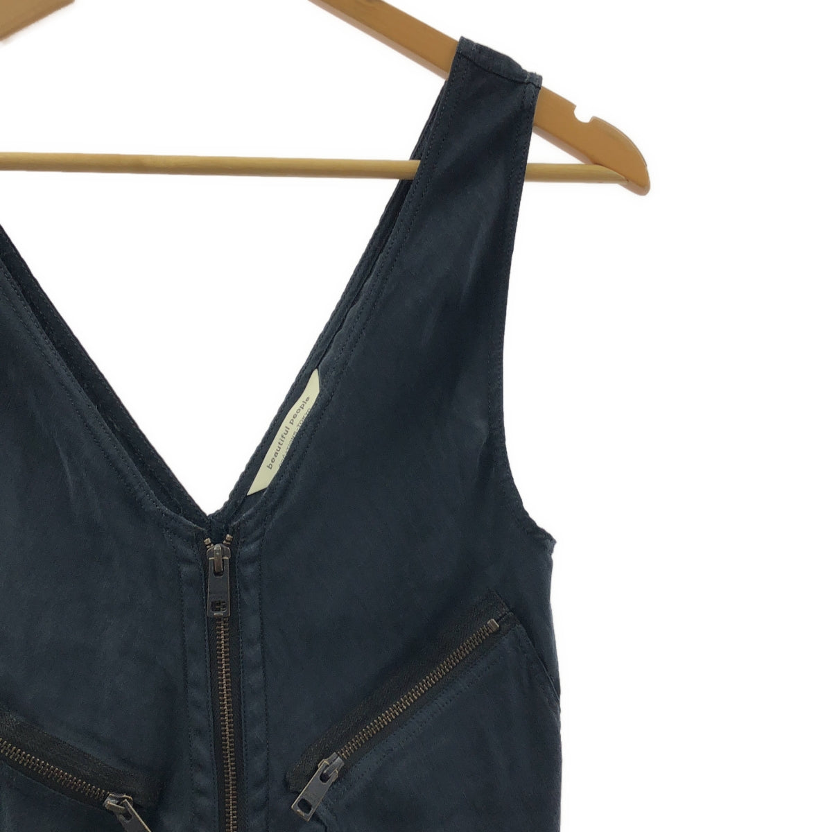 beautiful people / ビューティフルピープル | acetatelinen garment dyed pilot jumpsuit パイロット ジャンプスーツ | 36 |