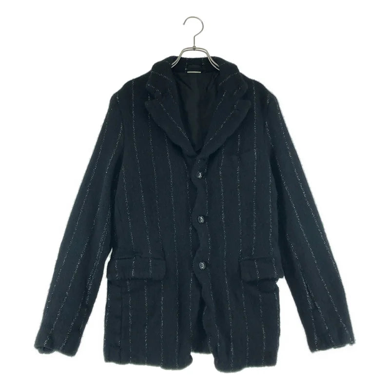 COMME des GARCONS HOMME PLUS / コムデギャルソンオムプリュス | 2025AW | ウール縮絨 ラメストライプ テーラードジャケット | M | メンズ