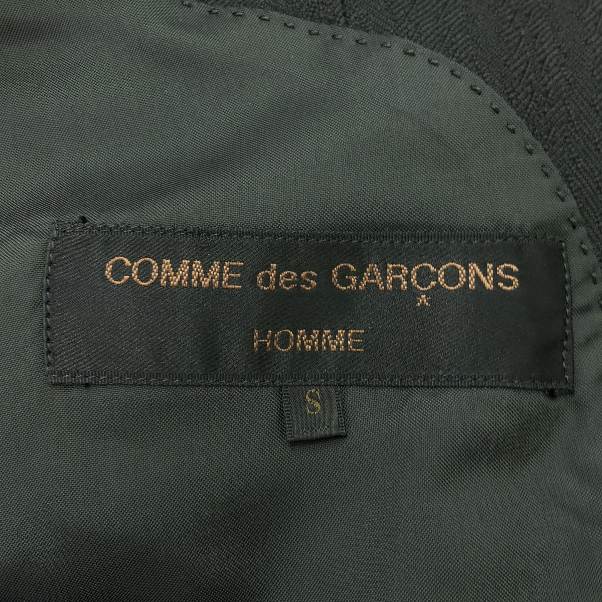 COMME des GARCONS HOMME |西元1988年 |提花羊毛設定 2B 外套與 2 褶休閒褲 | S |黑色 |男士