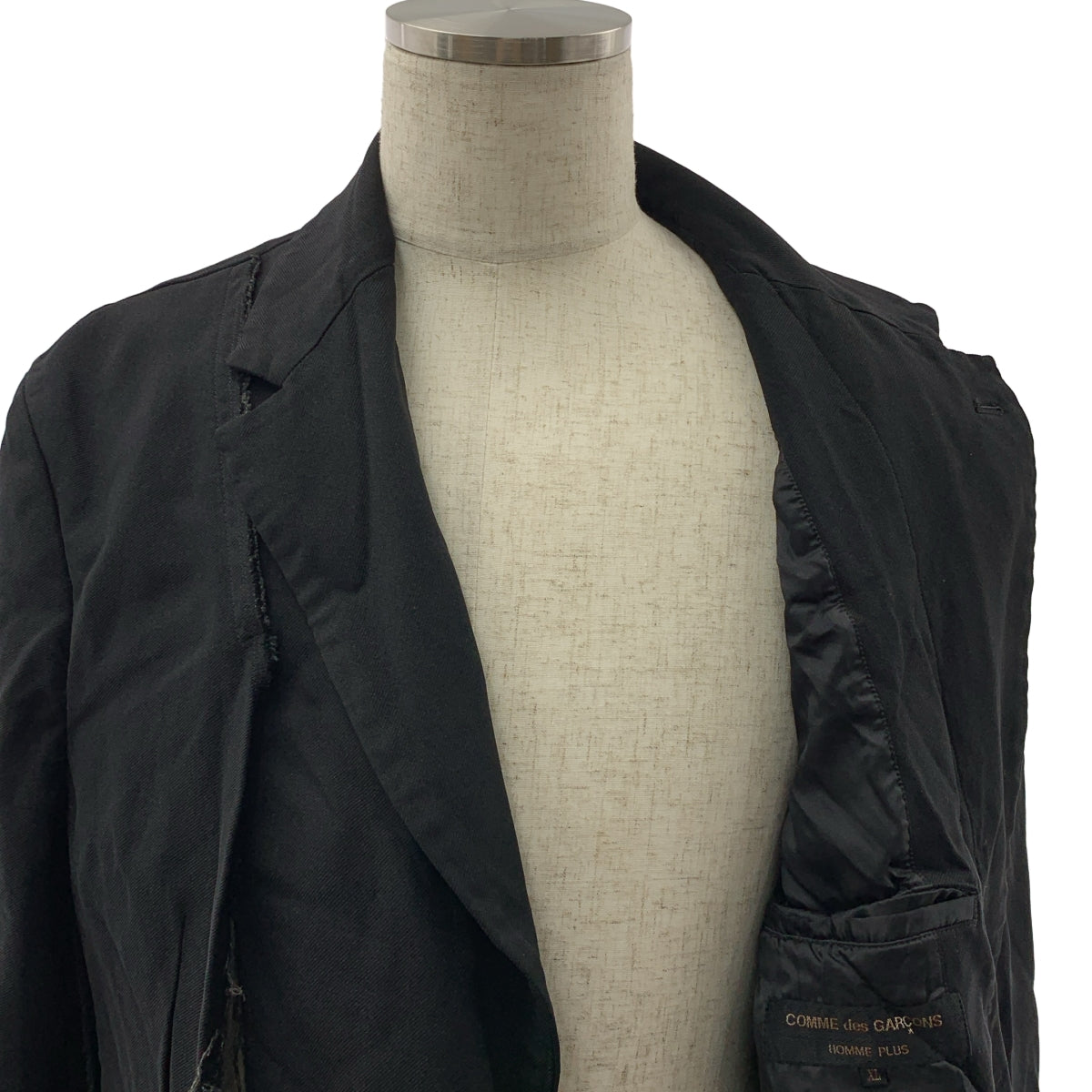 COMME des GARCONS HOMME PLUS / コムデギャルソンオムプリュス | 2024SS | ポリエステル 製品加工 変形 シングルブレスト ジャケット | XL | メンズ