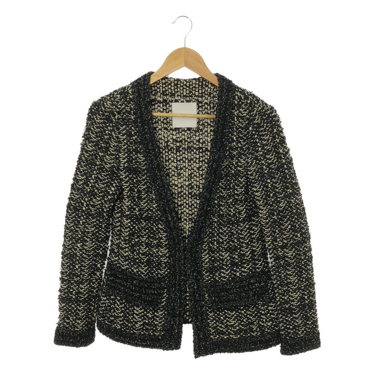 ESTNATION | YONETOMI Knit Tweed Cardigan Jacket | 38 | Women's