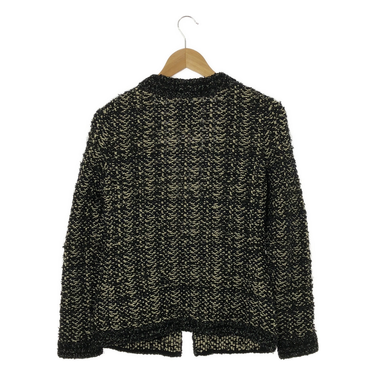 ESTNATION | YONETOMI Knit Tweed Cardigan Jacket | 38 | Women's