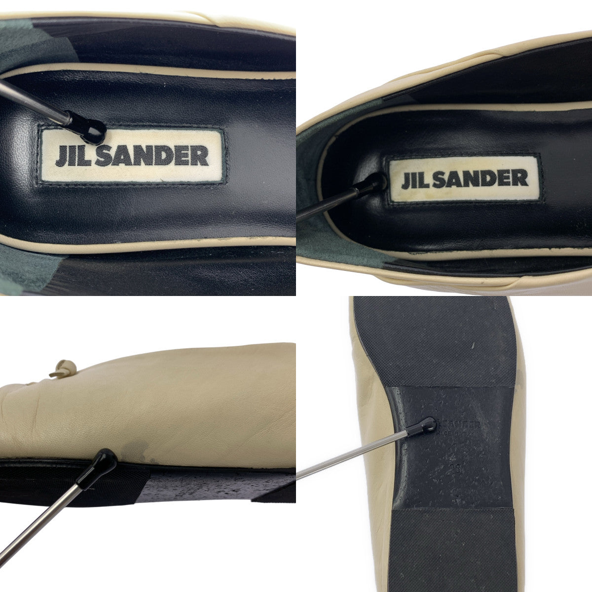 JIL SANDER / 질산더 | Ballerinas 포인티드 투 플랫 슈즈 펌프스 | 38 | 베이지 | 여성