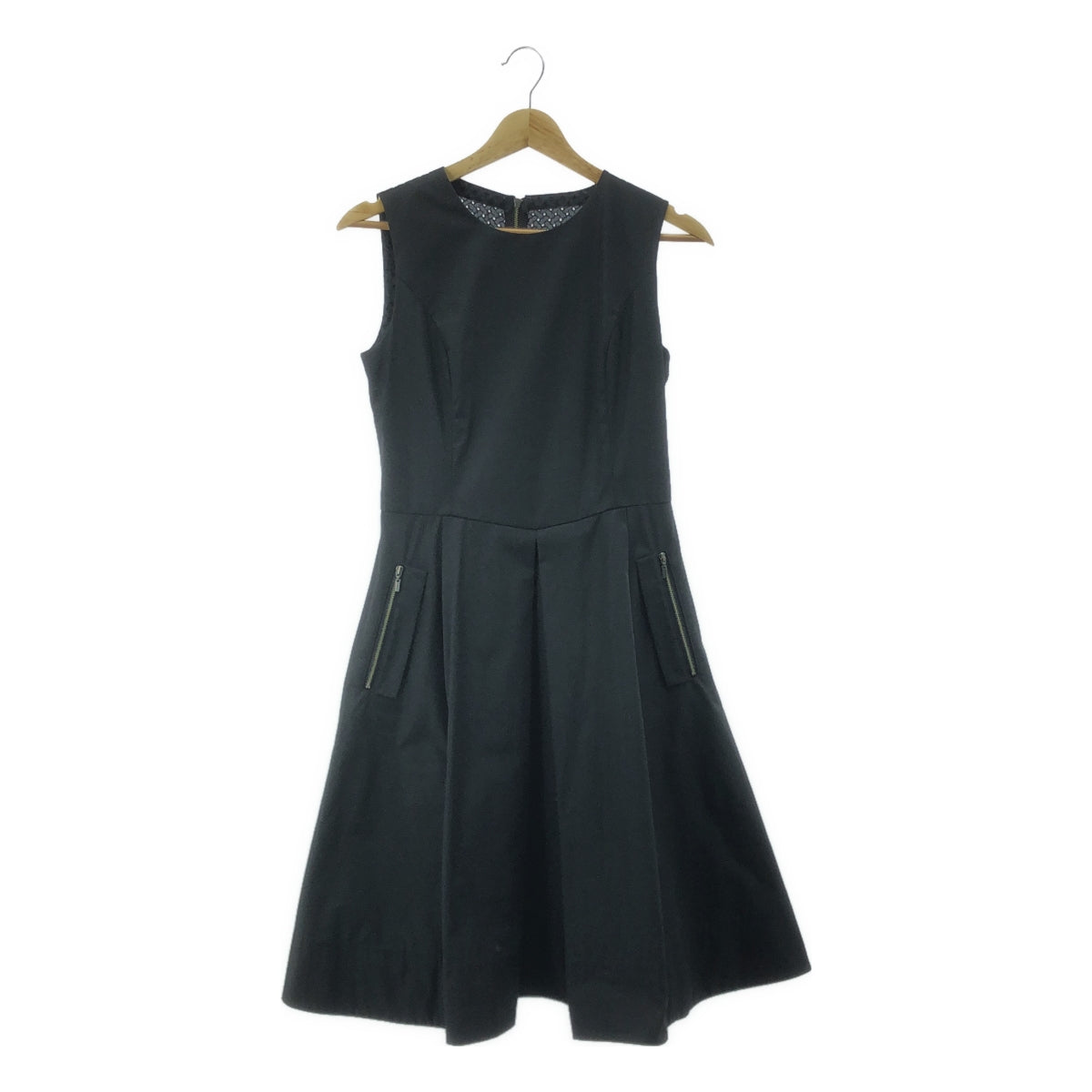 【美品】  FOXEY NEW YORK / フォクシーニューヨーク | ノースリーブ バックレース 切替 ワンピース | 40 | ブラック | レディース