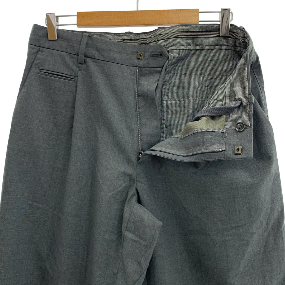 nanamica / ナナミカ | Wide Pants / SUCS739 ドローストリング サマーウールワイドパンツ | 34 | メンズ