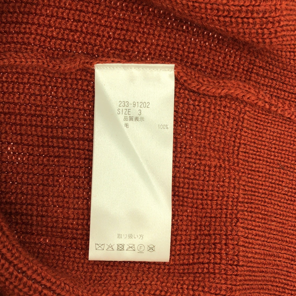 EVCON / 에비콘 | 2023AW | WOOL LOW GAGE ​​CREW NECK 울 리브 니트 | 3 | 여성