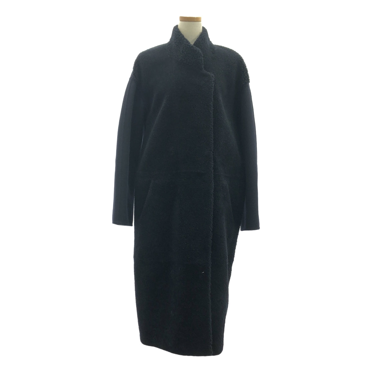 32PARADIS / Trente de Paradis | 羊毛羊絨麥爾登呢雙面剪羊毛大衣 | S | 海軍藍 / 黑色 | 女款