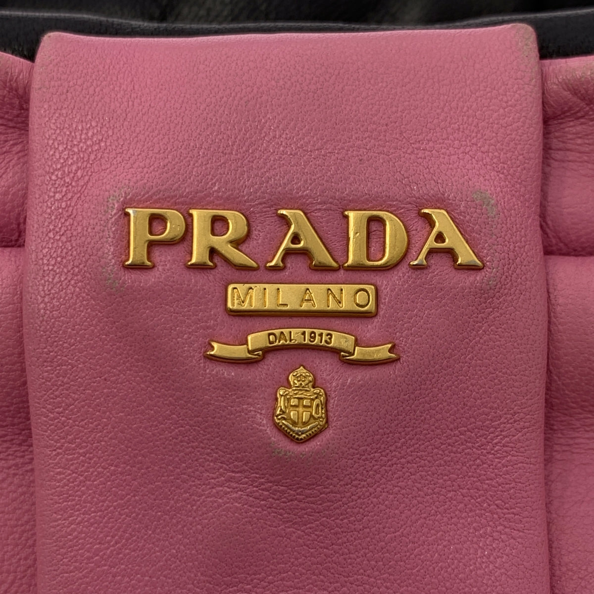 PRADA / 프라다 | 2way 어깨 가죽 바이 컬러 리본 핸드백 |